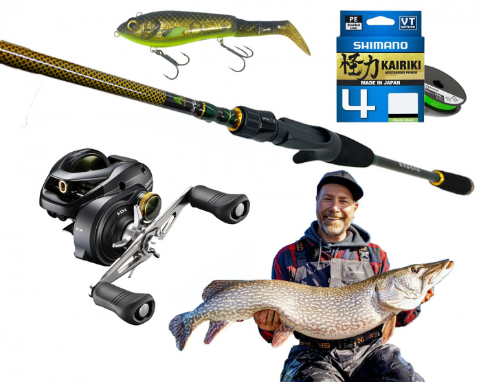 SvartZonker Gäddfemman G5 Combo - Shimano Cura K301 Left Hand i gruppen Fiskeset / Spinnfiskeset hos Örebro Fiske & Outdoor AB (SvartZonker-SnaskPikeset6)