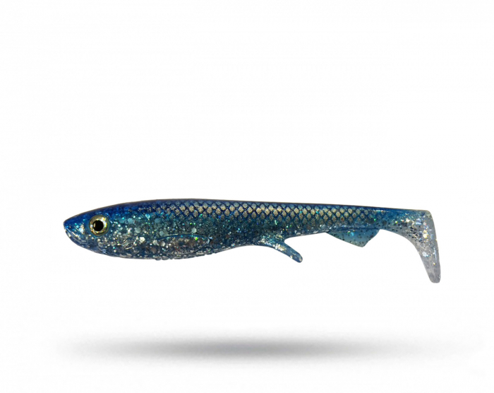 Wolfcreek Shad 11 cm 4pk - Silver Blue Glitter i gruppen Fiskedrag / Abborre & Gösjigg hos Örebro Fiske & Outdoor AB (WCL-Shad11-C036)