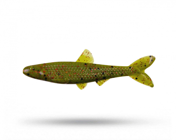 Yum Ned Minnow 2,75 inch - Soft Watermelon Red Flake i gruppen Fiskedrag hos Örebro Fiske & Outdoor AB (YNM3-356)