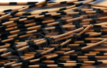 Barred Round Rubber Legs - Tan