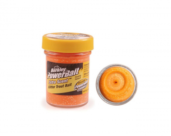 Powerbait® Natural Scent Trout Bait Garlic - Fluo Orange Glitter