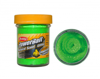 Powerbait® Natural Scent Trout Bait Garlic - Spring Green Glitter