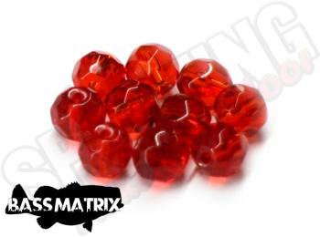 Bass Matrix Glass Beads - 6mm Red