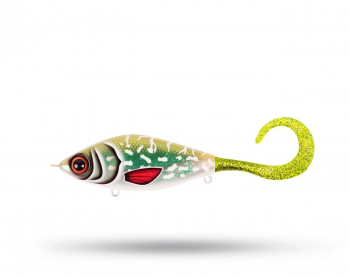 TrueGlide Guppie Jr, 11cm, 70gr - Glitter Pike - Green / Gold glitter