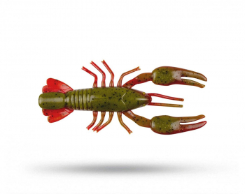 Yum Ned Craw 6cm (7-pack) - Green Pumpkin/Red