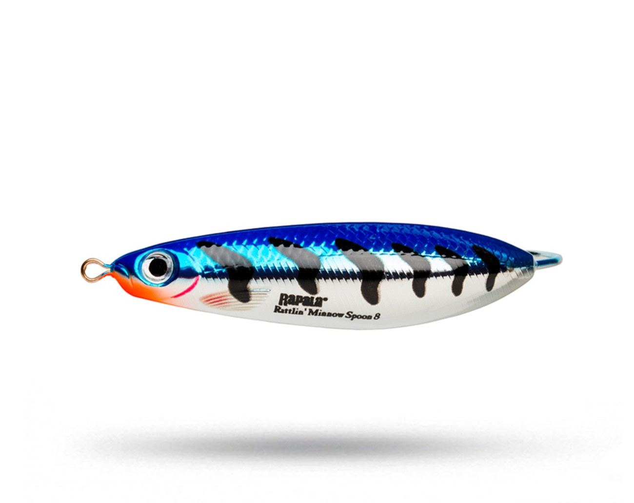 Rapala Rattlin Minnow Spoon 8 CM  - Metallic Blue Tiger