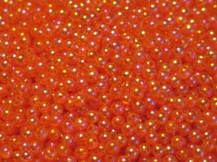 Texas & Carolina bead 8 mm - Pearlized Transparent Orange