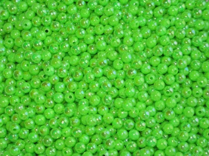 Texas & Carolina bead 8 mm - Pearlized Neon Green Pearl