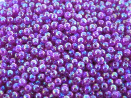 Texas & Carolina bead 8 mm - Pearlized Transparent Purple