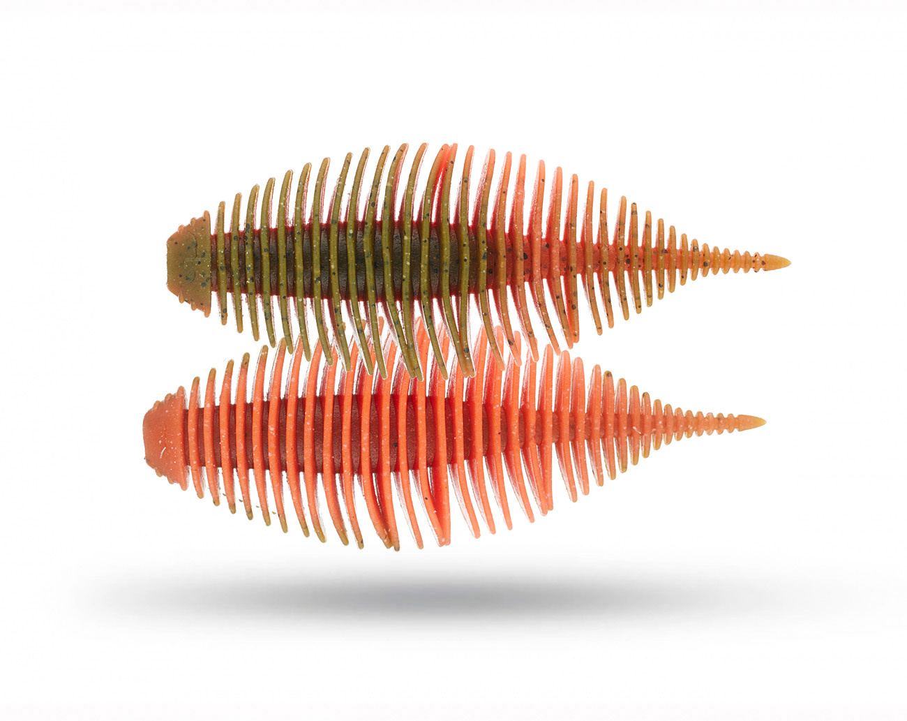 Geecrack Bellows Gill 3.8''  - Green Pumpkin Bite Orange