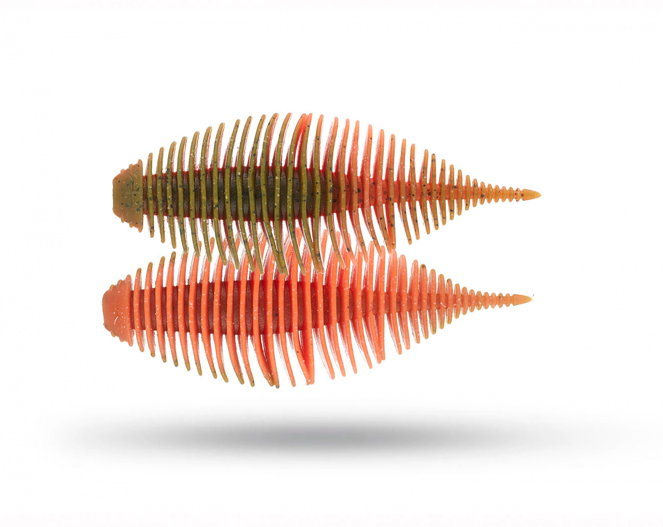 Geecrack Bellows Gill 2''  - Green Pumpkin Bite Orange