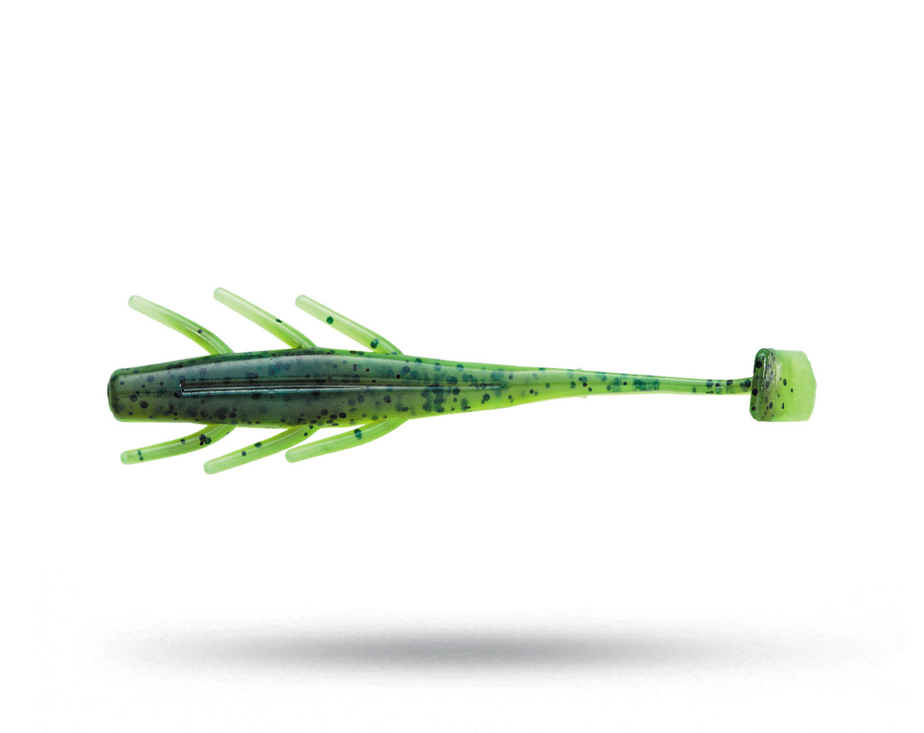 ValleyHill Ebi Shad 3' - Green Pumpkin Chartreuse