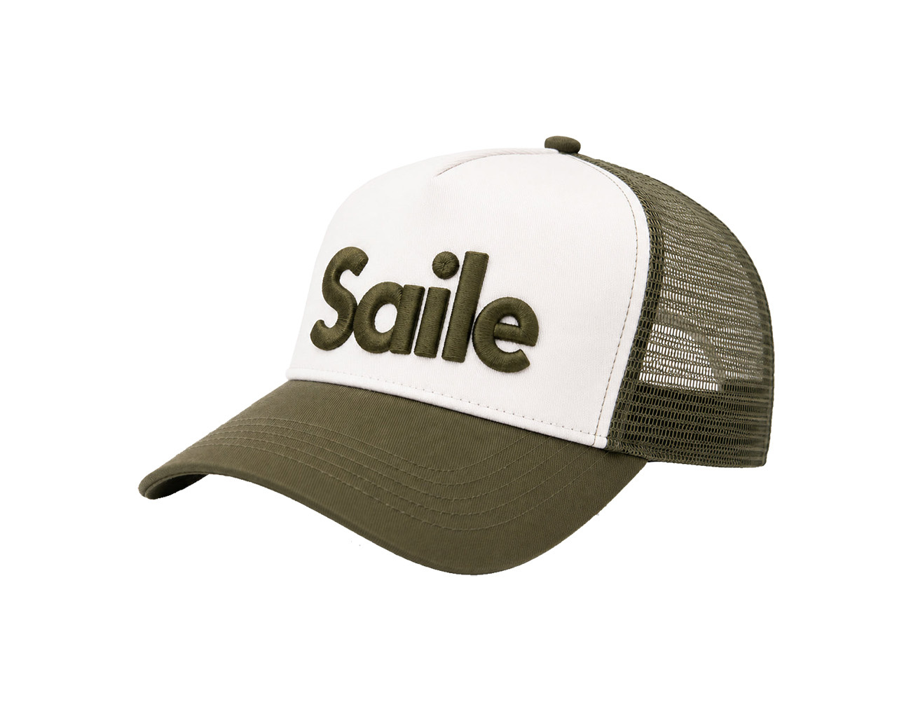 Saile Confidence Cap, White Green