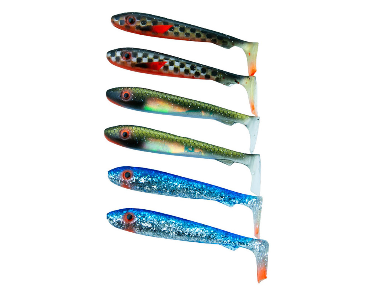 Svartzonker McRubber Bass 8cm Mix (6-pack) - Clear Sky