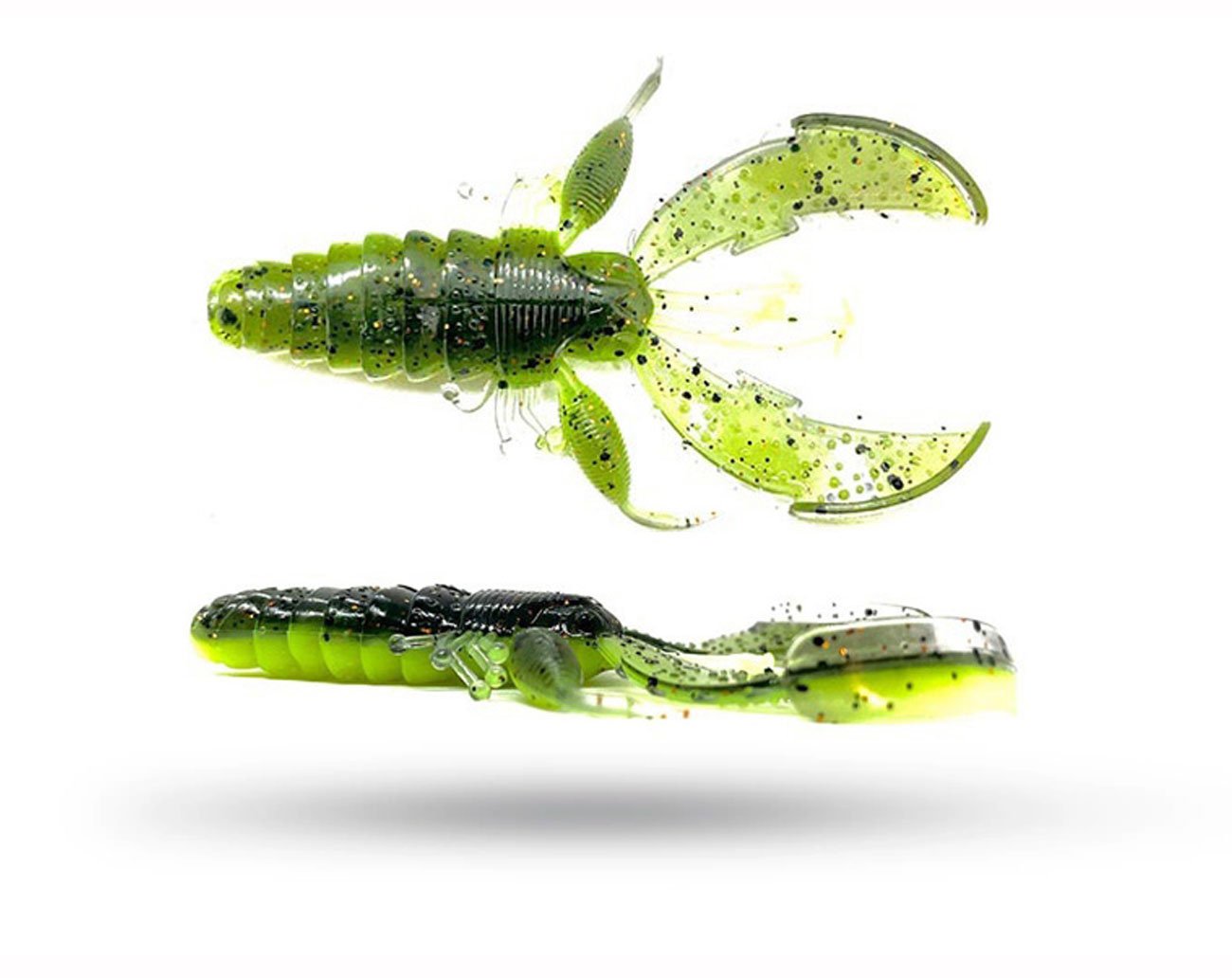 Westin CreCraw Creaturebait 8,5cm 7g - Clear/Chartreuse (5-pack)
